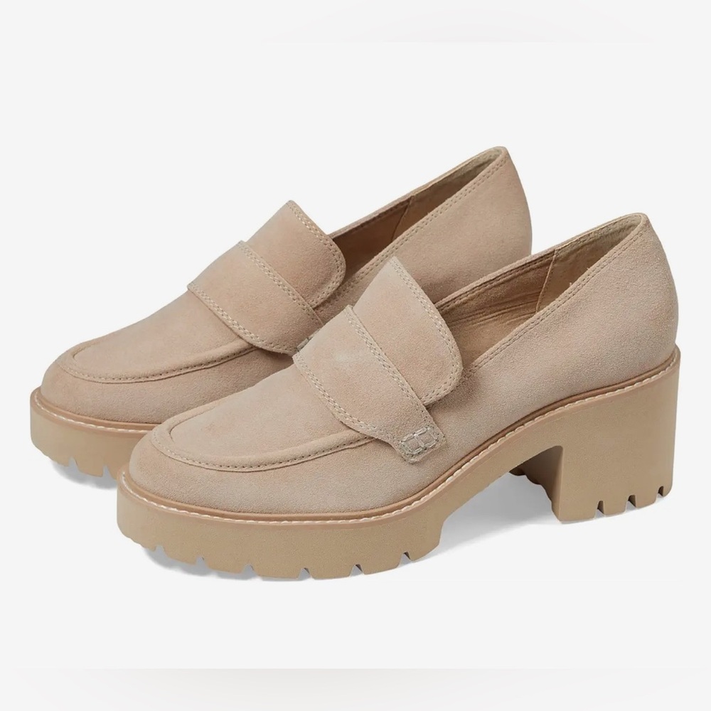NEVER WORN Dolce Vita Halona Dune Suede Platform Loafers